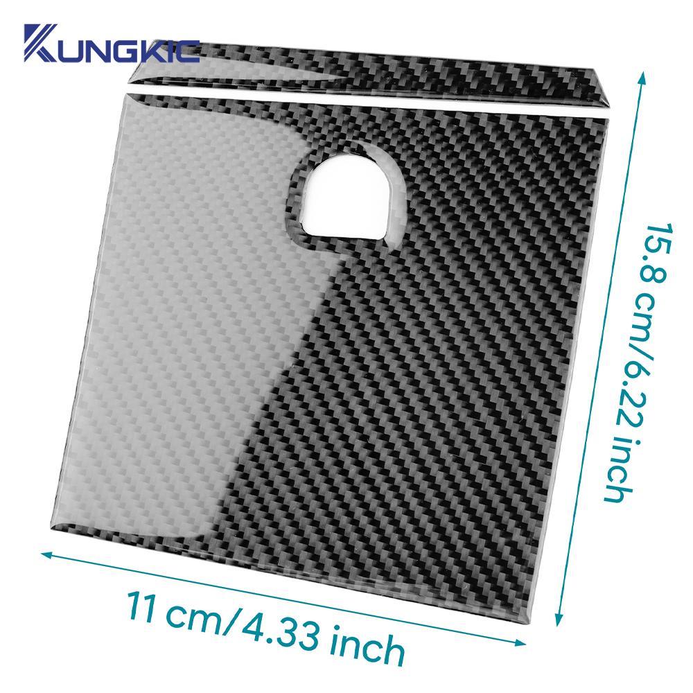 Real Soft Carbon Fiber Sticker For Renault Fluence Megane RS 2009 2010 2011 2012 2013 2014 LHD Driver's Storage Box Panel Trim