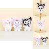 Cute Sanrio Kuromi Plush Toy Keychain Adorable Short Plush Stuffed Doll 12cm