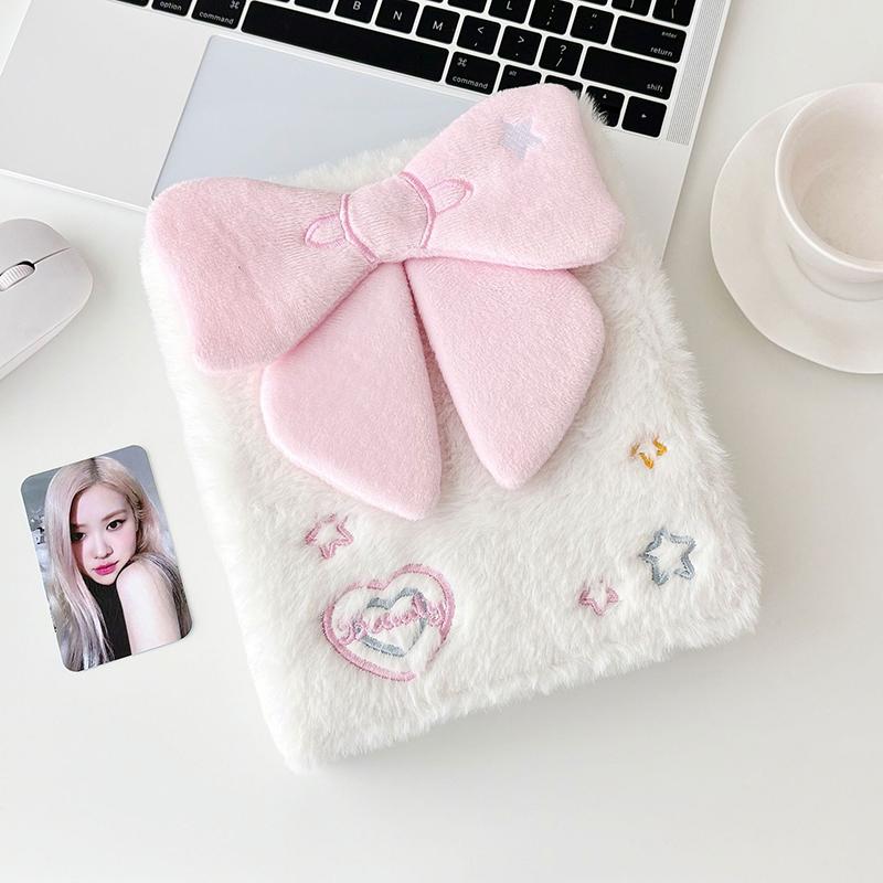 

Kawaii A6 Bow Photocard Binder Collect Book Idol Plush Photo Card Holder Photocards Album as the picture