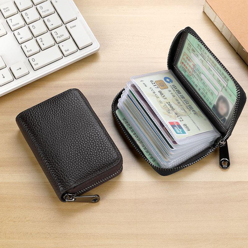Ultra-Thin Minimalist Anti-Demagnetization Card Holder with Large Capacity for Men and Women