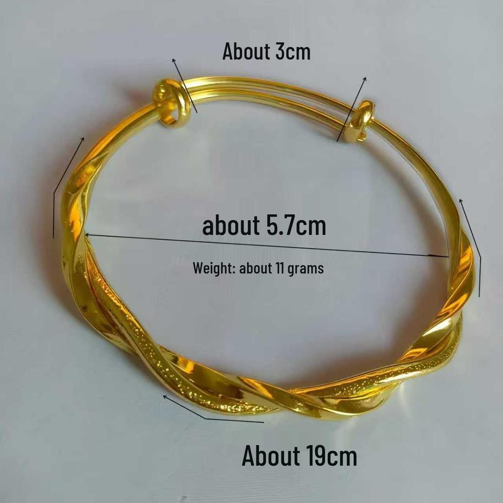 Möbius Twist Push-Pull Bangle: Unique Fashion Twist Jewelry Bracelet