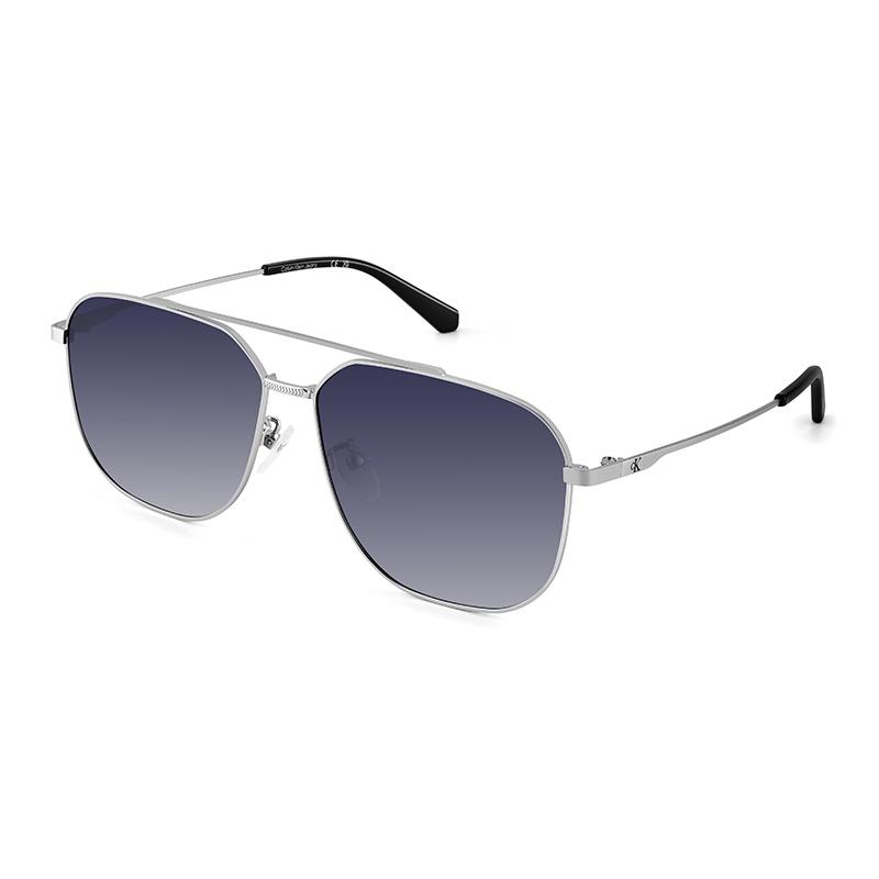 Calvin Klein Polarized Double Beam Aviator Style Driving Sunglasses Unisex sunglasses Metallic Irregular-Shape CKJ26219SPLB