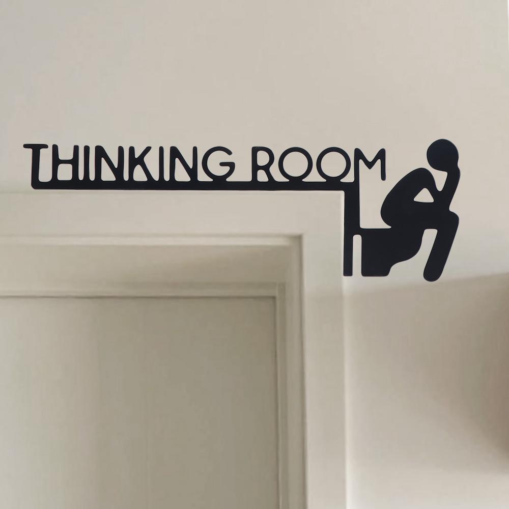 Modern Thinking Room Wall Mount Sculpture Black Decorative Door Frame Pendant  Home
