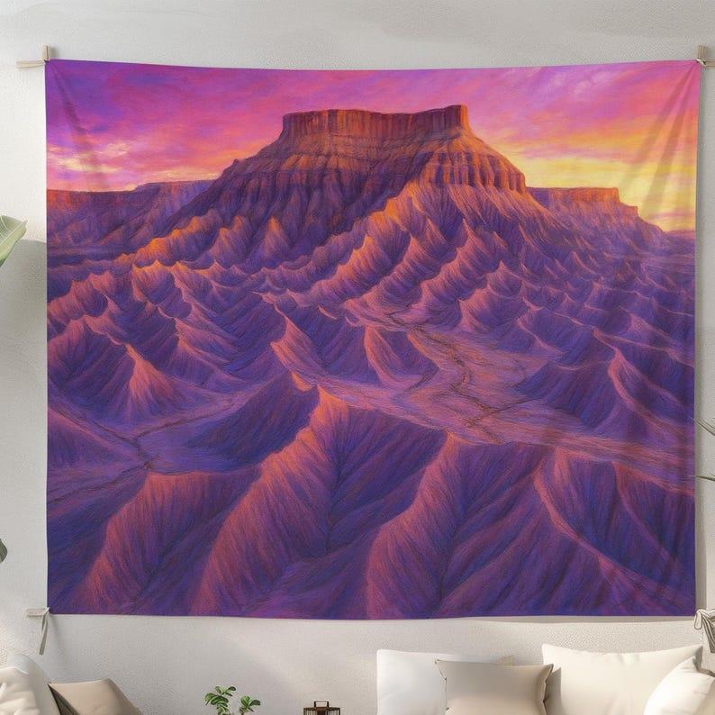 Purple Canyon Scenery tapestry 75x100 чёрный