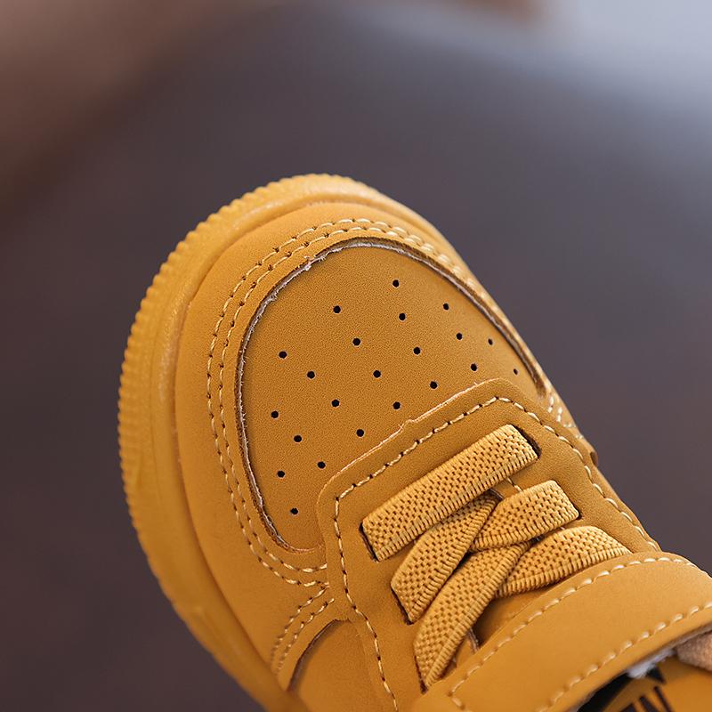 Mid-cut children's sports shoes for boys and girls casual shoes 2024 autumn new anti-slip baby shoes toddler shoes
