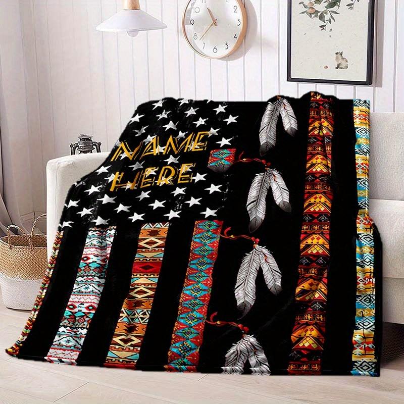 Indiana Style Customize Your Name Blanket Warm Comfortable And Soft Blankets Are Suitable For Home Lunch Break Blanket Office Sofa Sofa Gift To