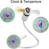 Hand Mini USB Fan Portable Gadgets Flexible Gooseneck LED Clock Cool For Laptop PC Notebook Real Time Display Durable Adjustable