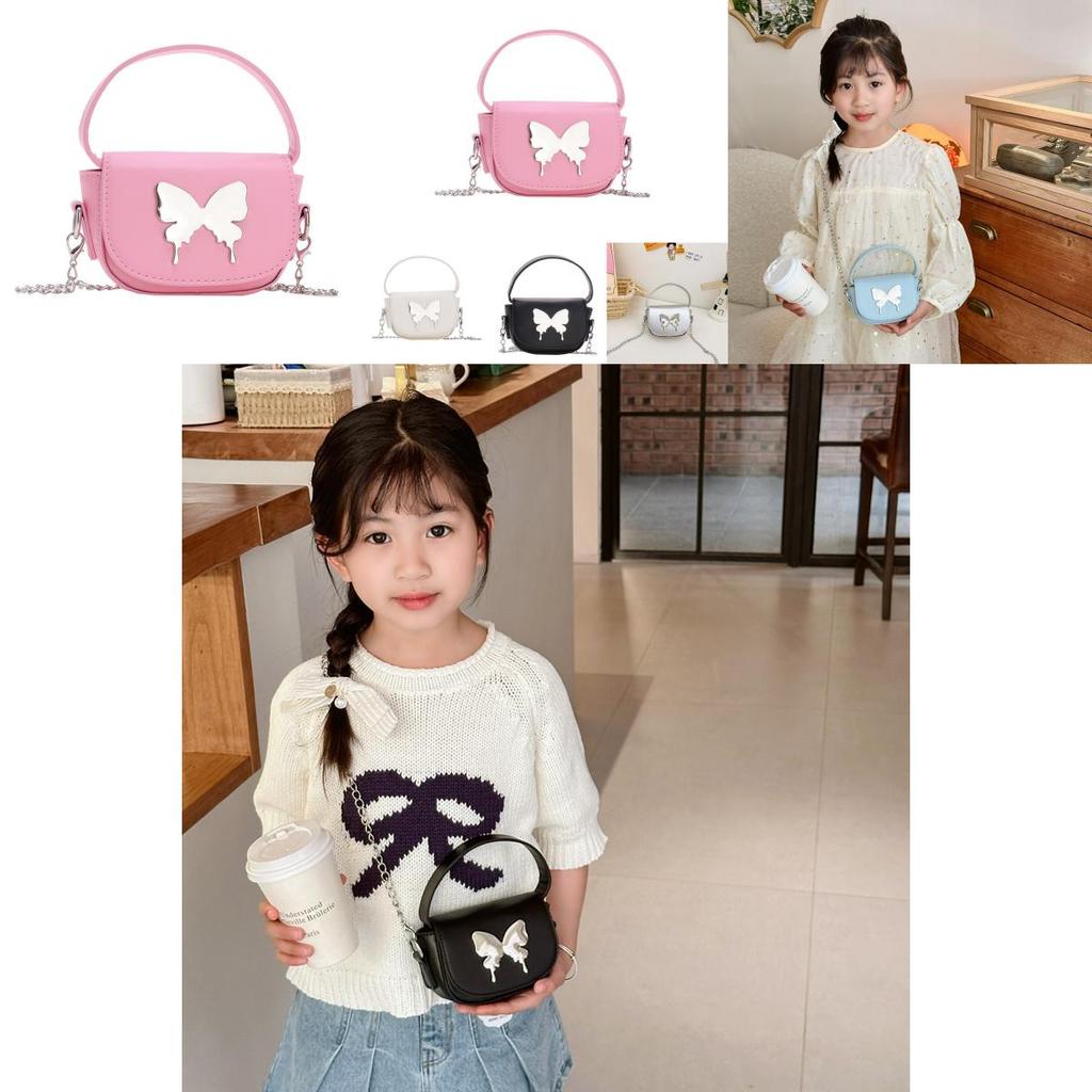 Trendy Butterfly Kids Crossbody Bag Breathable Pu Material For Everyday Use