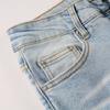 Street Denim Freizeithose Micro-Stretch Baumwolle Jugend Blaue Löcher Enge Jeans Herrenmode Hose