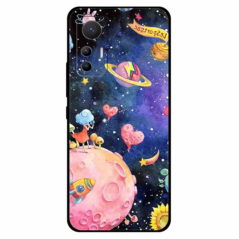 For Xiaomi 12 Lite Case Soft Silicone TPU Space Protective Back Cover For Xiaomi Mi 12 Lite Cases 12lite Printed Marble Shells