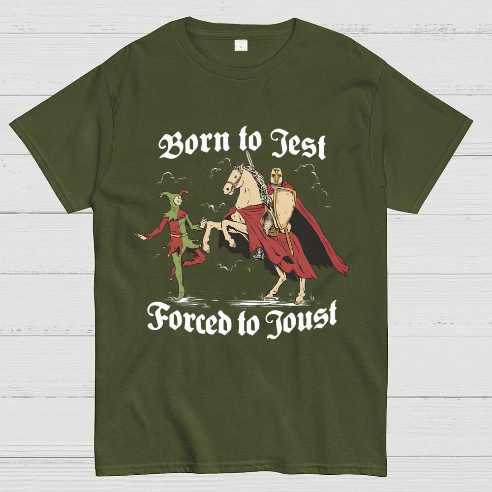 Nato per Scherzare Costretto a Torneo T-shirt Casual Estiva Unisex 100% Cotone Fresca Larga