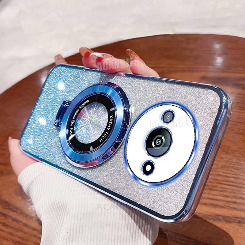 

Redmia3 Роскошный блестящий держатель для силиконового чехла для Xiaomi Redmi A3 A3x Redmia3x Ударопрочный защитный чехол-подставка Poco C61 Poco C61