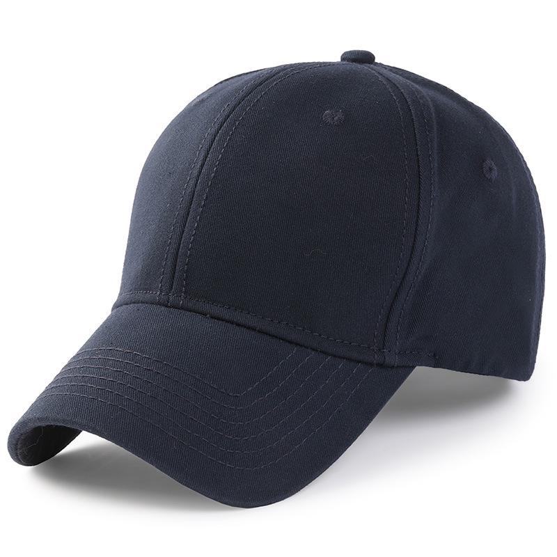 Men's and Women's Trendy Baseball Cap - Korean Style Hip Hop Pure Black for Spring and Summer