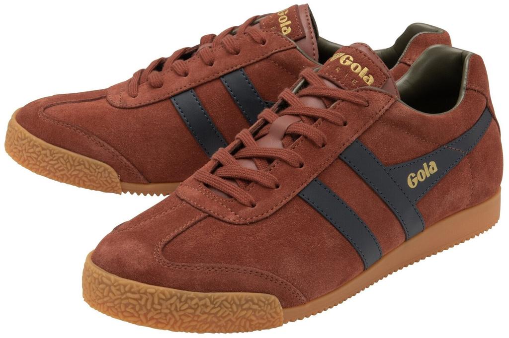 Gola Harrier Suede Sneakers (CMA192) Red/navy/khaki