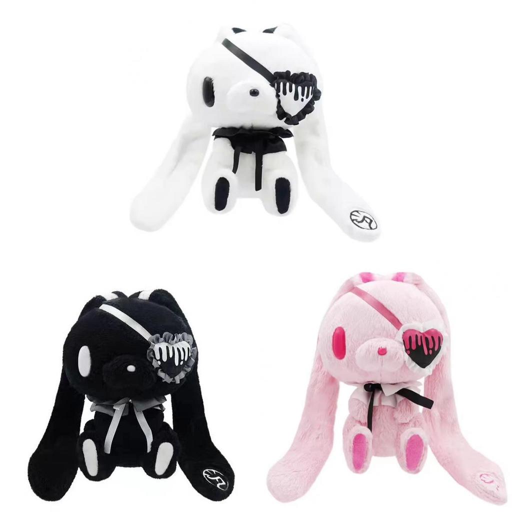 Gloomy Bunny Gothic Eye Patch Plush Toy Keychain With Soft Pp Cotton For Collectors