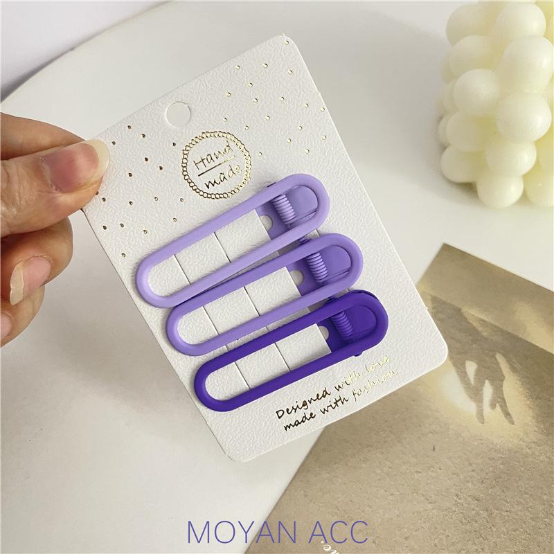 

Periwinkle Blue Hair Clip: New 2022 Side Duckbill Clip for Women, Stylish Purple Bangs Accessory.