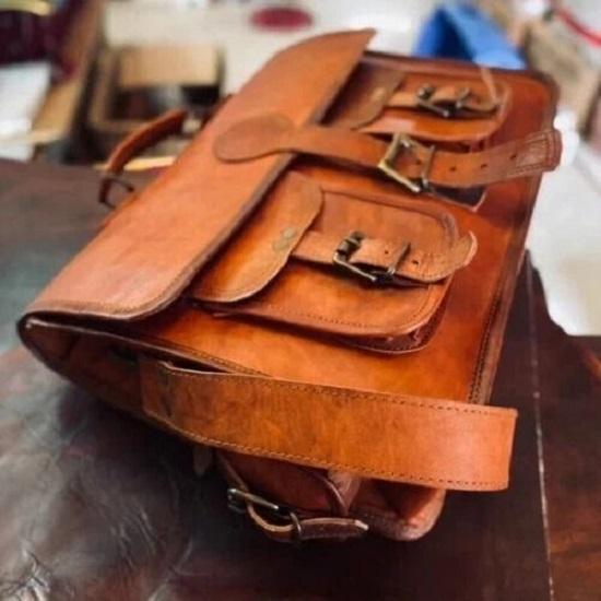 Mens Vintage " Leather Messenger New Shoulder Laptop Bag Briefcase