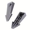 Heavy-Duty Plastic Door Stoppers for Bottom of Door On Floor - Stackable Adjustable Wedge Stabilizers, Polished Finish, Prevents Drafts & Energy Loss