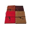 Retro Faux Leather Notebook with Key Binding and Embossed Logo