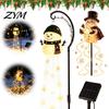 Magic Garden Accents for Terrace Solar Snowman Water Fountain Light, Glowing Yard Lamp with Ornament Outdoor Spaces Effect, Resin Statue Landscape