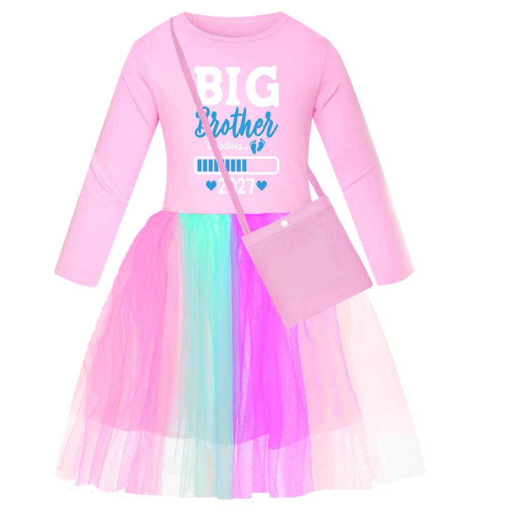 Girls Star Rainbow Lace Dress 5942
