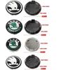 55/65MM Estilo de Carro Tampas Centrais de Roda Calotas Substituição Para Skoda Octavia Rapid Kodiaq Karoq Fabia Kamiq Superb Derivativ