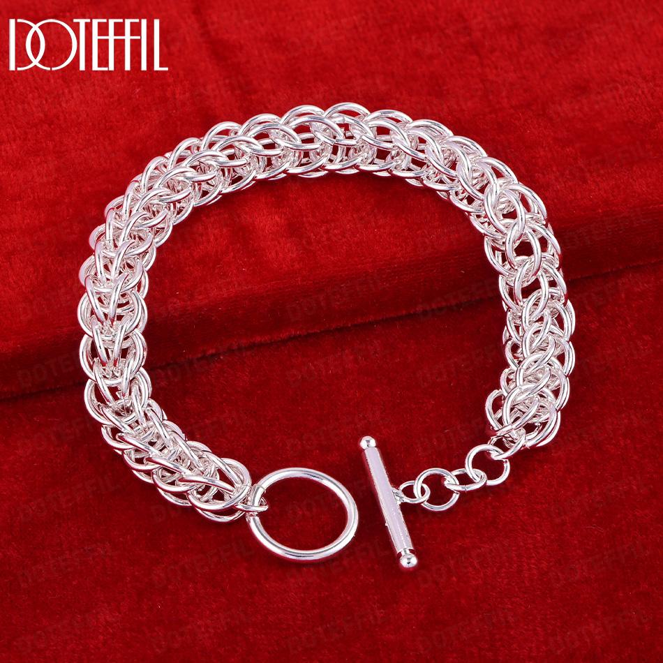 Pulsera de moda de plata de ley 925, joyería nupcial