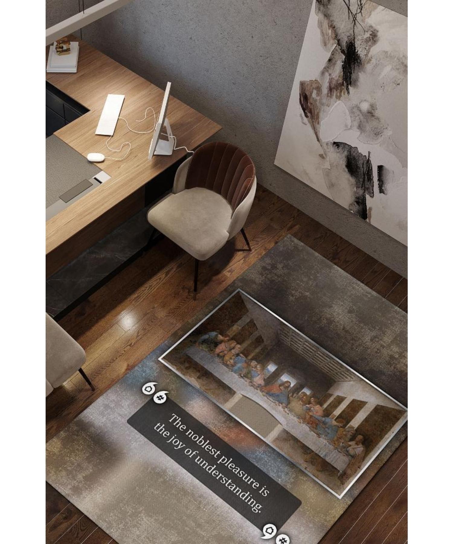 

The Last Supper Da Vinci Woven Based Washable Non-Slip Art Lover Rug