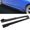 2Pcs 2.2m Universal Side Skirts Three-section Black Side Skirts Rocker Splitters for Vehicles