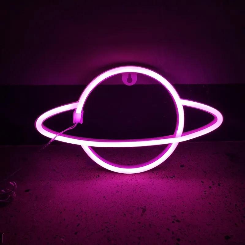 Xiaomi Neon Sign Alien Face Shaped Wall Hanging Lights for Home Game Room Saucerman Plant LED Night Lamps Xmas Party Holiday Art Decor