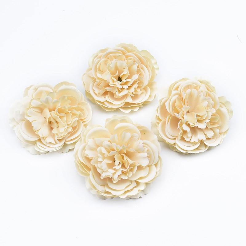 5/10 st Konstgjorda Blommor Europeiska Pionhuvuden Bröllop Brud Hemrum Jul Trädgårdstillbehör Diy Skrapbok Hög kvalitet
