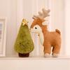 Stuffed Cute Moose Toy Christmas Tree Doll Christmas Eve Children Gift Holiday