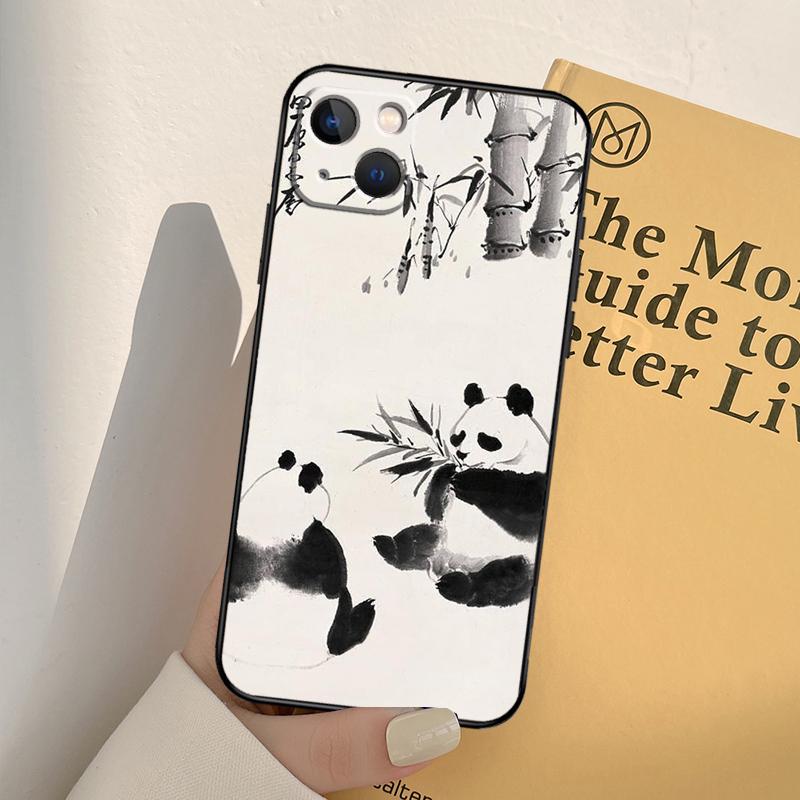 Chinesisches Bären-Panda-Handyhülle für iPhone 17 16 15 13 11 12 14 Pro Max mini XR 16e 15 16 Plus 17 Air Vollabdeckung