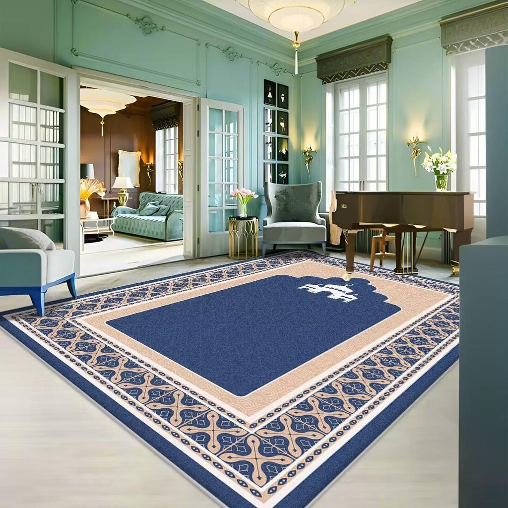 Dywan Do Salonu Odporny na Plamy Łatwy w Pielęgnacji Mata pod Stolik Kawowy Chłodniejsza Mata Antypoślizgowa Dywan