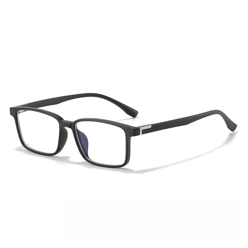 New Ultra Light TR90 Square Anti Blue Light Glasses High-end Simplicity Comfortable Business Men and Women Plain Eyeglasses