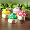 Mini Resin Moss Micro Landscape Decor Outdoor Fairy Miniature Garden Mushroom House Ornaments Handicraft Flower Pot Accessories