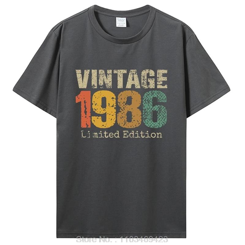 Funny Vintage 1986 T Shirts Summer Style Graphic Cotton tshirt Streetwear Birthday Gifts T-shirt Clothing Oversized