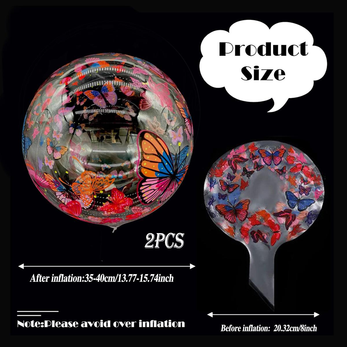 

2/5/10/15 Butterfly printed Popo balloons, suitable for decorating birthdays, weddings, anniversaries festivals and celebrations Other&Other