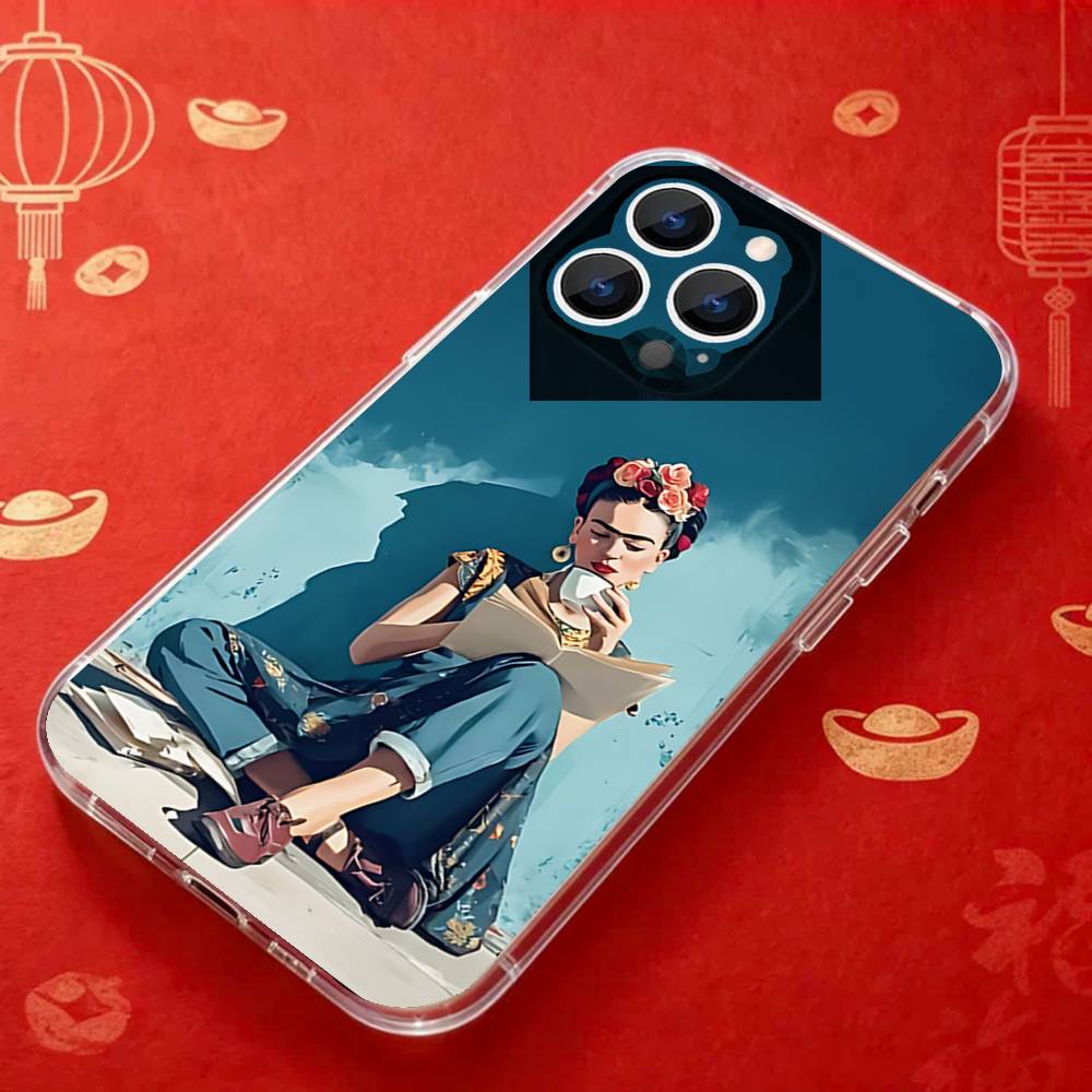 Θήκη Τηλεφώνου Art F-Fridas K-Kahlo COOL Για iPhone 17,16,15,14,13,12,11 Pro,Max,Plus,X,XS,XR,SE4,E Mini Διαφανές Μαλακό Κάλυμμα