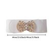 Fashionable and Minimalist Women’s Waist Belt  Everyday Casual Rhinestone Stretch Waist Belt Women’s Wide Leather Belts