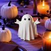 Halloween Gift for Kids Ghost Gnome Figurines, Resin Tabletop Decoration, Cute Party Supplies Statue, Decorative Ornaments Indoor Outdoor Home