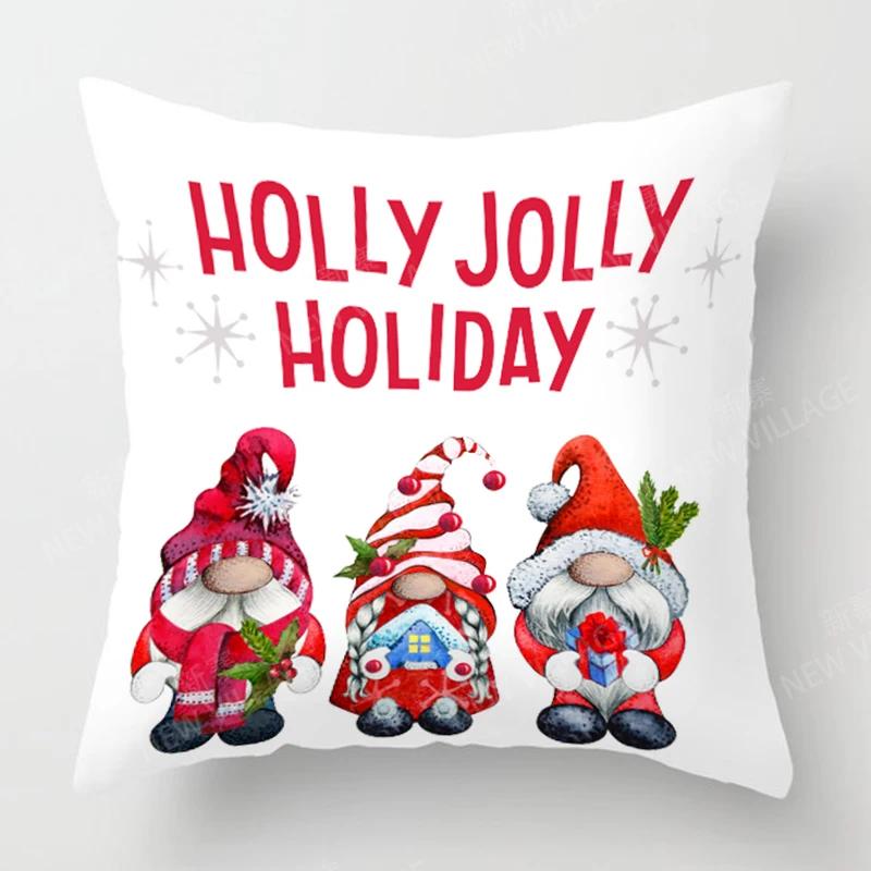 Christmas Series Pillowcases Sofas Cushion Covers  Home Decor Can Be Customized for Holiday Celebrations 40x40 50x50 60x60 35x35