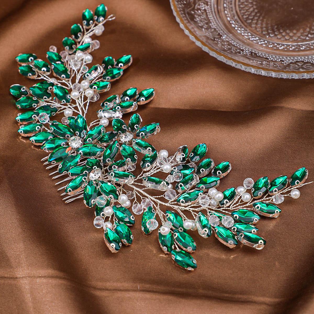 

Свадебный гребень для волос со стразами и жемчугом для фотосъемки и путешествий