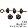 Small Hole Vintage Alloy Gear Spacer Beads Metal Loose Beads DIY Bracelet Necklace Jewelry Making Findings Accessories