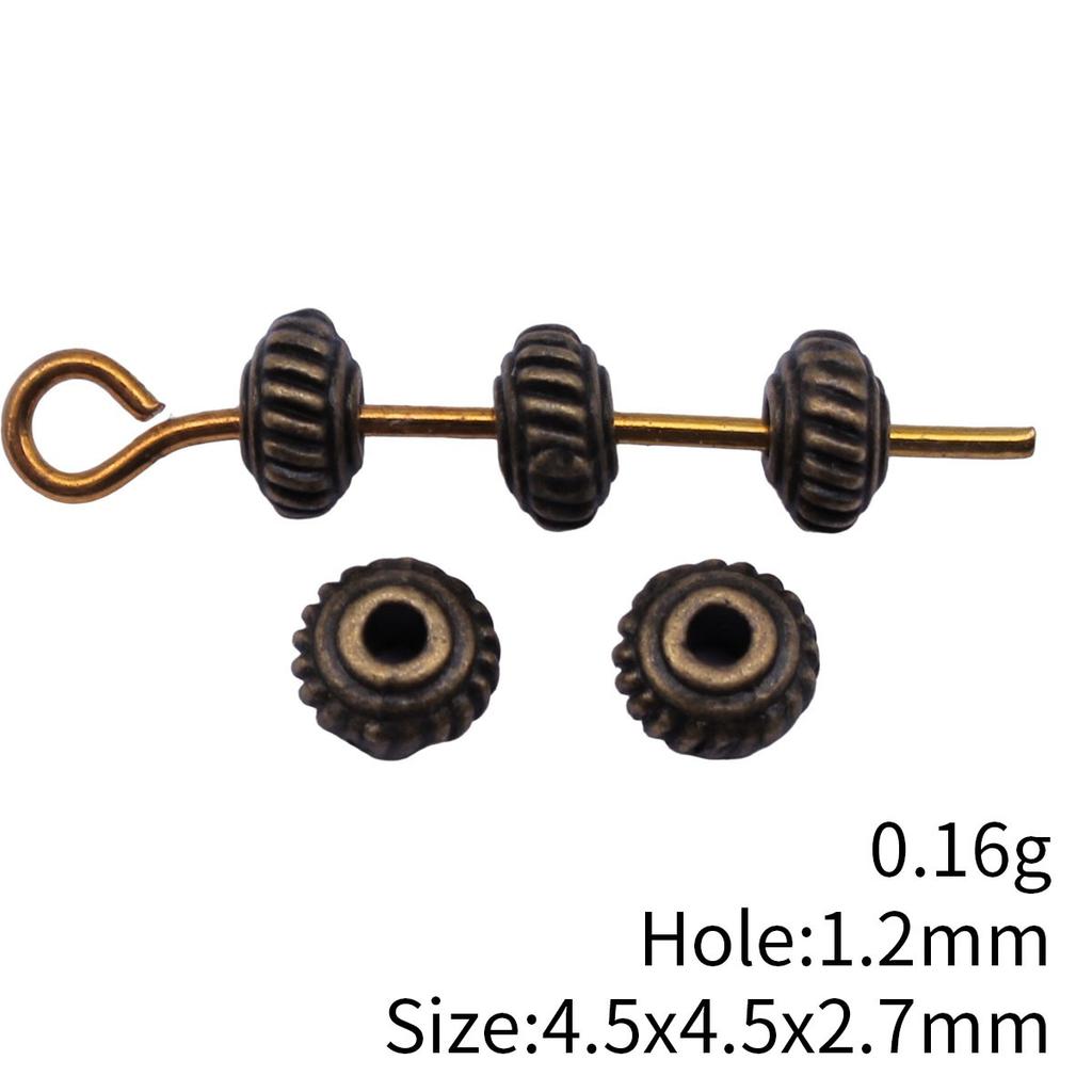 Small Hole Vintage Alloy Gear Spacer Beads Metal Loose Beads DIY Bracelet Necklace Jewelry Making Findings Accessories