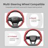 Suitable for Chery Perforated Leather Steering Wheel Cover, Anti-Slip, Sweat-Absorbent, Breathable, Integrated Protective Case for Tiggo 2 3 4 7 8 9