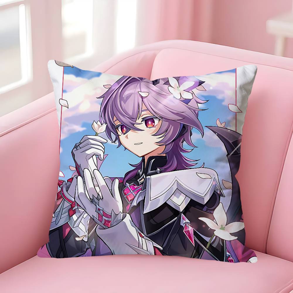 GGenshin Durin Impact Various Sizes Square Pillow Case For Car Home Bedchamber Decor Custom Valentine gift
