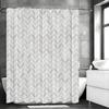 Modern Geometric Creative Shower Curtain, Bathroom Decorative Shower Curtain, Waterproof Shower Curtain with Hooks