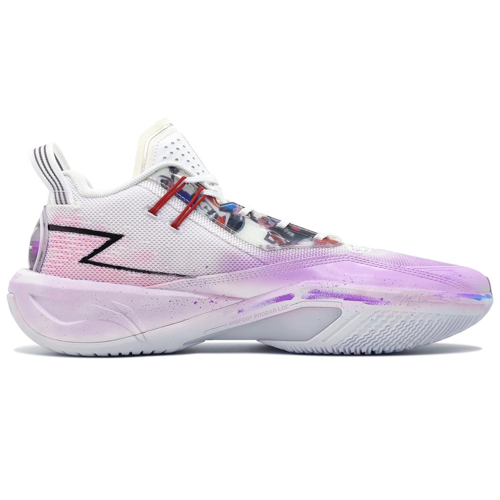 Li Ning Fission 9 Cushioning Slip Resistant Low Top Basketball Shoes Men's Purple White ABPU003-4(Team1148-)