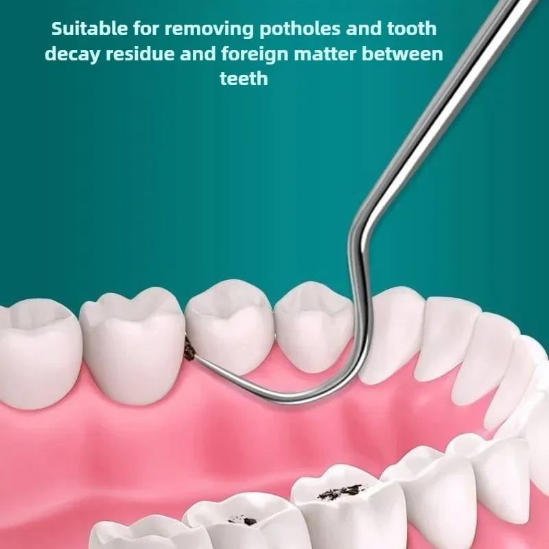 Set de scobitori din oțel inoxidabil Ață dentară Scobitori reutilizabile Scobitoare portabile Ață dentară Curățare dinți Curățare orală